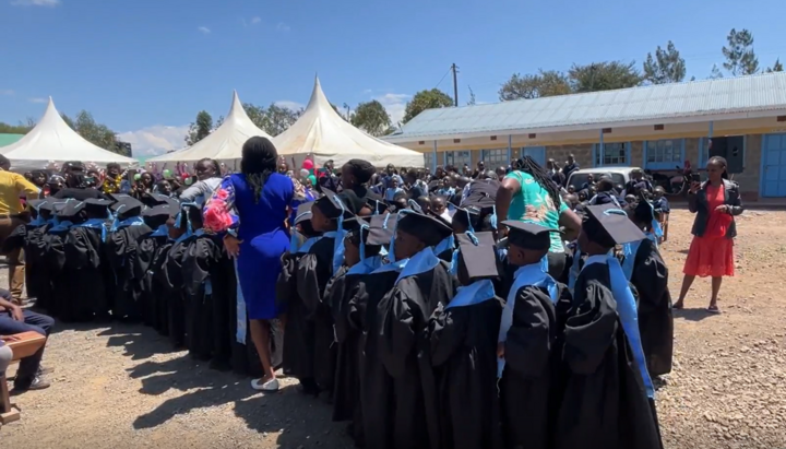 In one of the toughest rural regions of Kenya parents celebrate their little ones 'graduating'