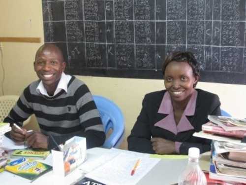 Two happy maths teachers